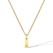 Load image into Gallery viewer, Initial Tag Necklace - 14K Gold