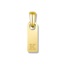 Load image into Gallery viewer, Initial Tag Pendant - 14K Gold