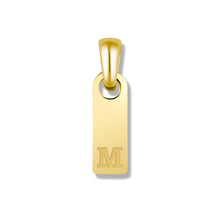 Load image into Gallery viewer, Initial Tag Pendant - 14K Gold