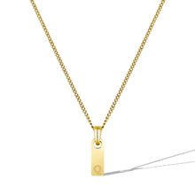 Load image into Gallery viewer, Initial Tag Necklace - 14K Gold