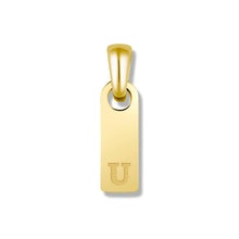 Load image into Gallery viewer, Initial Tag Pendant - 14K Gold