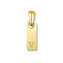 Load image into Gallery viewer, Initial Tag Pendant - 14K Gold