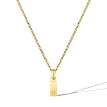 Load image into Gallery viewer, Initial Tag Necklace - 14K Gold