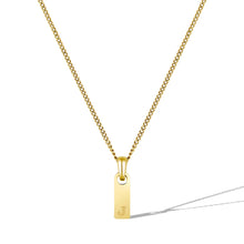Load image into Gallery viewer, Initial Tag Necklace - 14K Gold