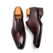 Load image into Gallery viewer, Seamless Goodyear Mens Coffee Oxford Dress Shoes