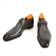 Load image into Gallery viewer, Goodyear Welted Monk Strap Shoes Black