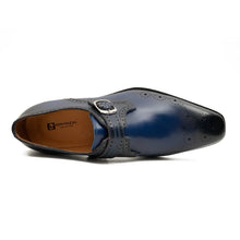 Load image into Gallery viewer, Goodyear Welted Monk Strap Shoes Blue