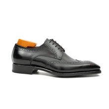 Load image into Gallery viewer, Goodyear welt derby shoes Brogue style Black