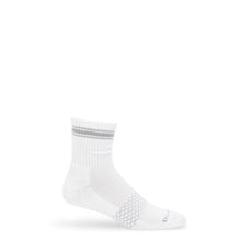 Load image into Gallery viewer, White/Grey Quarter Crew Women's Socks