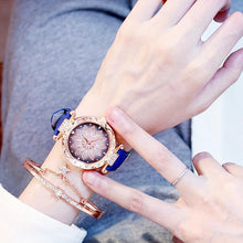 Load image into Gallery viewer, Women Elegant Popular Watch Set Starry Sky Ladies Bracelet Watch Casual Leather Sports Quartz Wristwatch For Women and Girls