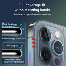 Load image into Gallery viewer, Gradient Laser Aurora Hydrogel Film For iPhone 13 11 12 Pro Max Mini X XS XR 7 8 Plus SE 2 Screen Protector Soft Full Back Cover Thin Scratch Resistant Back Screen Guard for Iphone