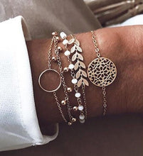 Load image into Gallery viewer, Bohemian Gold Tassel Bracelets For Women Summer Shell Clear Crystal Stone Luxury Jewelry
