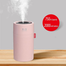 Load image into Gallery viewer, Wireless Air Humidifier USB Portbale Aroma Diffuser 2000mAh Battery Rechargeable Umidificador Essential Oil Humidificador Mist Maker
