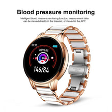 Load image into Gallery viewer, New Ceramic Smart Sport Fitness Watch For Women With Heart Rate Blood Pressure Monitor For Android and IOS Sistems Sport Multifunctional Steel Belt Smartwatch