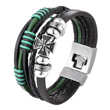 Load image into Gallery viewer, Trendy Modern Jewelry Leather Bracelet Men Braided Multilayer Anchor Bracelets Ladies Rope Chain for Male Jewelry Classic Style