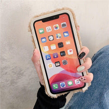 Load image into Gallery viewer, Cute Furry Fluffy Brown Bear Phone Case For iPhone 11 12 13 Pro Max 6 7 8 Plus X XS Max XR SE 2020 Winter Plush Warm Soft Cover Autumn and Winter Shockproof Full Case Cover