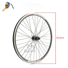 Load image into Gallery viewer, Cruiser Tour Bike Wheelset, Double Deck Rim, Front Wheel Disc, V Brake, Rear Back Wheels, Cassette and Screwed Hub, 36H, 700C