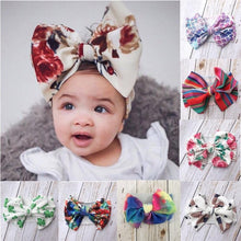 Load image into Gallery viewer, Luxury Modern printed Baby Girls Bow Hairband Turban Knot Headband Girl Headwear Newborn Girl Turban Hairband For Girls