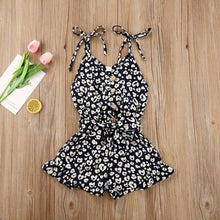Load image into Gallery viewer, Baby Girls Leopard Rompers Sleeveless Button Playsuit Jumpsuits Fashion Outfits For Girls Kids Between 2-6 Years