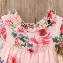 Load image into Gallery viewer, Floral Tulle Dress Kid Baby Girl Flower Puff Sleeve Princess Wedding Party Pageant Children Dress For All Occasion