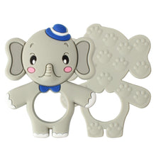 Load image into Gallery viewer, 2pcs Cartoon Baby Teether Animal Silicone Teether Raccoon Elephant Koala Giraffe Baby Teething Toys Accessories Perfect Toy For Kids