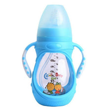 Load image into Gallery viewer, Infant Food Silicone Glass Feeding Bottle For Baby Feeding Bottle Children Drink Water to Feed Glass For Baby