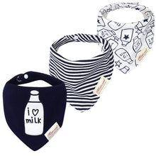 Load image into Gallery viewer, Moder 3PCS Baby Bibs Bandanna Lot Cotton Multi-style Triangle Cartoon For Infant Boys And Girls