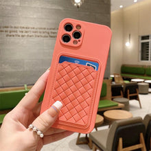 Load image into Gallery viewer, Luxury Colorful Card Holder Wallet Case For iPhone 14 13 11 12 Pro Max Mini 14 Plus Soft Silicone Purse Cover Silicone Case with Card Holder Compatible with iPhone