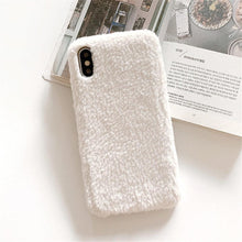 Load image into Gallery viewer, Fashion Lady Gift Case For Iphone Xs Max Xr X 11 Pro Max Se Furry Fluffy Warm Cover For Iphone 6 7 8 Plus Soft Phone Case Flexible Silicon Soft Fluffy Furry Shockproof Protective Phone Case For Iphone