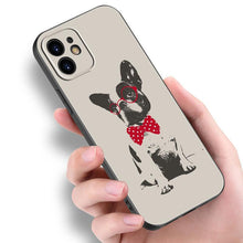 Load image into Gallery viewer, Cute Frenchie Puppy Phone Case For Iphone 14 13 12 Mini 11 Pro Max 7 8 Xr X Xs 7 8 Plus Se 2020 2022 Cover Cute Slim Phone Transparent Soft Elastic Silicone Cover