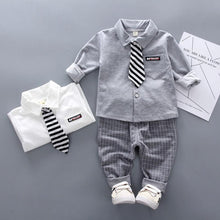 Load image into Gallery viewer, Newborn Baby Boys Clothes Formal Party Clothing Sets Tie Shirt and Pants Outfits Set 0-4 Year For Boys In Modern Style