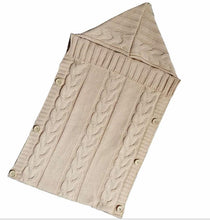 Load image into Gallery viewer, Warm Baby Blanket Knitted Newborn Swaddle Wrap Soft Footmuff Cotton Envelope For Stroller Accessories Blanket Bag