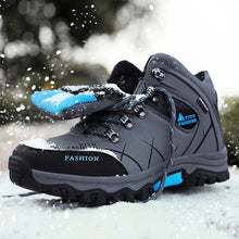Load image into Gallery viewer, Brand Men Winter Snow Boots Waterproof Leather Sneakers Super Warm Men's Boots Outdoor Male Hiking Boots Work Shoes Size 39-47