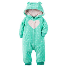 Load image into Gallery viewer, Modern Popular Fashion Newborn One Piece Fleece Hooded Jumpsuit Long Sleeved Baby Body suits Romper For Girls and Boys Kids