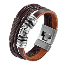 Load image into Gallery viewer, Trendy Modern Jewelry Leather Bracelet Men Braided Multilayer Anchor Bracelets Ladies Rope Chain for Male Jewelry Classic Style