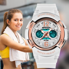 Load image into Gallery viewer, Fashion New Women Sports Waterproof 50m Watch With Digital LED Ladies Shock Display in Military Electronic Army Style