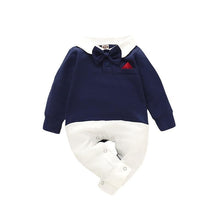 Load image into Gallery viewer, Luxury Newborn Romper Long Sleeve Jumpsuit Playsuit Little Boy for Infant Baby Boys In Elegant Gentlemen Style