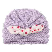 Load image into Gallery viewer, Handmade Knitted Winter Baby Hat for Girls Candy Color Enfant Baby Beanie Turban Hats Newborn Baby Cap