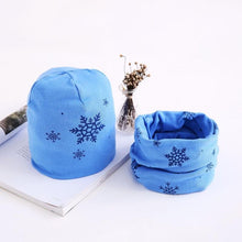 Load image into Gallery viewer, Star Print Cotton Hat And Scarf Baby Beanie Kids Caps Children's Accessories For Boys and Girls