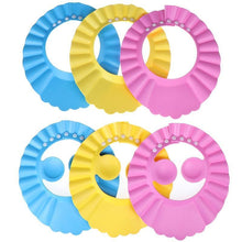 Load image into Gallery viewer, Shampoo Cap Sheild Durable Baby Bath Visor Hat Adjustable Baby Shower Protect Eye Water-proof For Kids