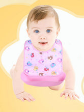 Load image into Gallery viewer, Baby Bibs Waterproof Silicone Feeding Saliva Towel Newborn Cartoon Aprons Baby Bibs Detachable For Kids