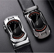Load image into Gallery viewer, Belts for 3.5cm Width Sports Car Brand Fashion Automatic Buckle Black Genuine Leather Men's Jeans High Quality Waist Male Strap