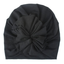Load image into Gallery viewer, Handmade Pleated Flower Babies' Knitted Cotton Cloth Turban For Baby Girls In Elegant Style