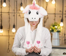 Load image into Gallery viewer, Modern Elegant Winter Interesting Girls Animals Ear Moving Jumping Hats Children and Adults Women Warm Rabbit Winter Caps In Modern Design