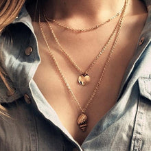 Load image into Gallery viewer, Modern Vintage Multilayer Crystal Gold Choker Pendant Necklace For Women Luxury Jewelry Perfect Gift Cool Style