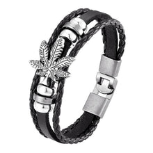 Load image into Gallery viewer, Trendy Modern Jewelry Leather Bracelet Men Braided Multilayer Anchor Bracelets Ladies Rope Chain for Male Jewelry Classic Style