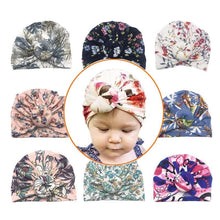 Load image into Gallery viewer, Infant Baby Headbands Solid Cotton Knot Turban Headband For Girls Beanie Hat Headwear For Girls