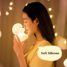Load image into Gallery viewer, Dog LED Night Light Touch Sensor Remote Control Colors USB Rechargeable Silicone Puppy Lamp For Children Kids Baby Perfect Gift