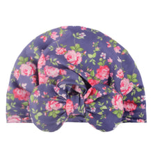 Load image into Gallery viewer, Luxury Modern Donut Baby Beanie Turban Hat Baby Cap Cotton Fruit Print Floral Toddler Baby Girl Cap Design