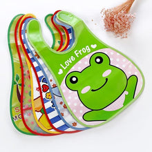 Load image into Gallery viewer, Fashion Printed Adjustable Animal Plastic Waterproof Lunch Feeding Bibs Feeding Cloth for Children In Modern Design